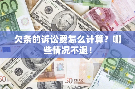 北京欠条的诉讼费怎么计算？哪些情况不退！