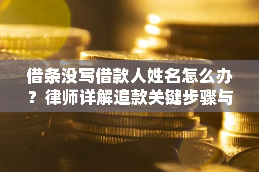 北京借条没写借款人姓名怎么办？律师详解追款关键步骤与证据链构建
