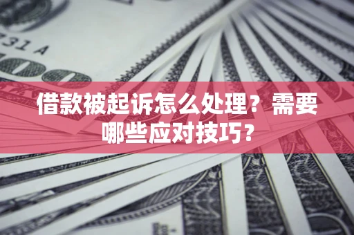 北京借款被起诉怎么处理？需要哪些应对技巧？
