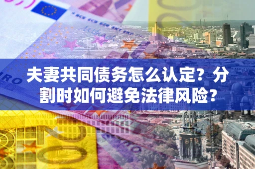 北京夫妻共同债务怎么认定？分割时如何避免法律风险？